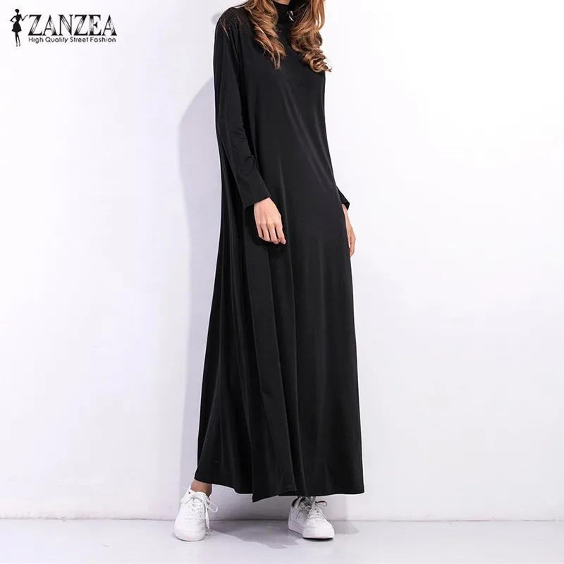 4 Color ZANZEA Autumn Winter Oversized Maxi Long Dress Women Long Sleeve Turtleneck Loose Pockets Shirt Dress Vestidos Plus Size
4 Color ZANZEA Autumn Winter Oversized Maxi Long Dress Women Long Sleeve Turtleneck Loose Pockets Shirt Dress Vestidos Plus Size