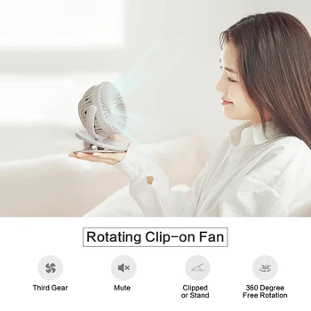 SOLOVE Clip-on Fan 360 Degree Rotating Mini 3 Speed 5 Blades Handheld USB Electric Fan For Student Dormitory Office Home
SOLOVE Clip-on Fan 360 Degree Rotating Mini 3 Speed 5 Blades Handheld USB Electric Fan For Student Dormitory Office Home