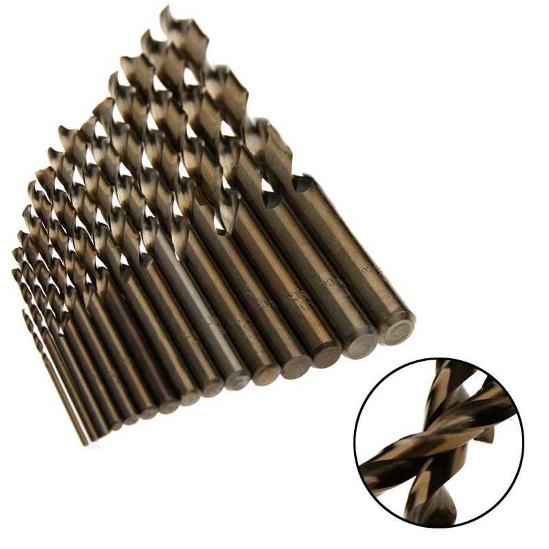 15pcs/set Cobalt Drill Bits 5% M35 HSS Co Steel Straight Shank Twist Drill 1.5-10mm
15pcs/set Cobalt Drill Bits 5% M35 HSS Co Steel Straight Shank Twist Drill 1.5-10mm