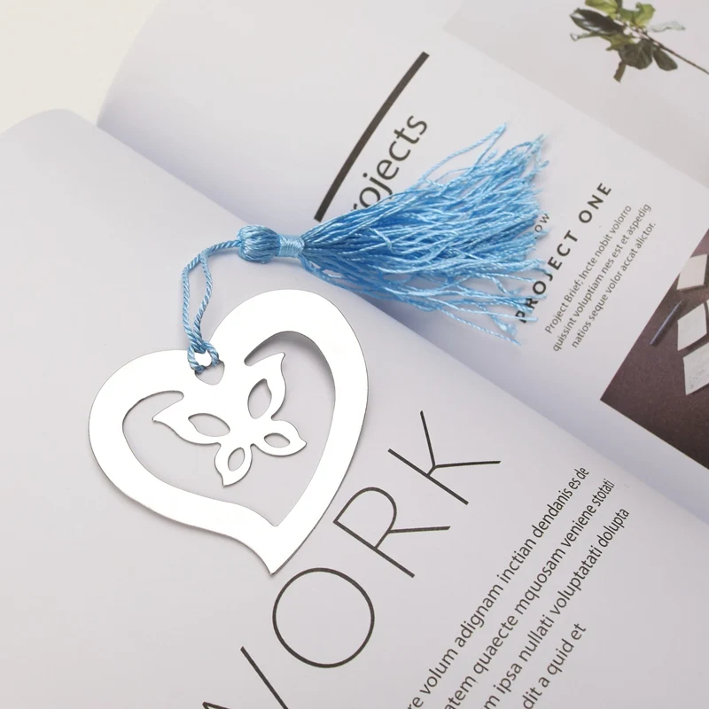 High Quality Metal Heart Shape Bookmark With Tassel Book Markers Wedding Souvenirs Gifts
High Quality Metal Heart Shape Bookmark With Tassel Book Markers Wedding Souvenirs Gifts
