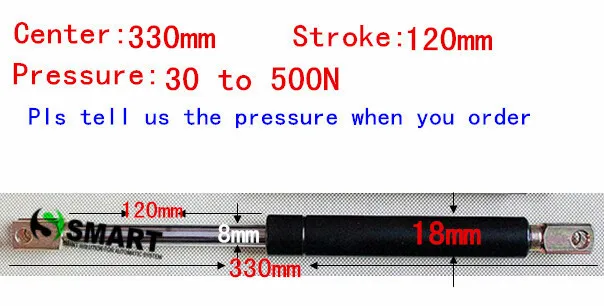 free shipping 330mm central distance,120mm stroke,30 to 500N force pneumatic customized Auto , Lift Prop Gas Spring Damper
free shipping 330mm central distance,120mm stroke,30 to 500N force pneumatic customized Auto , Lift Prop Gas Spring Damper