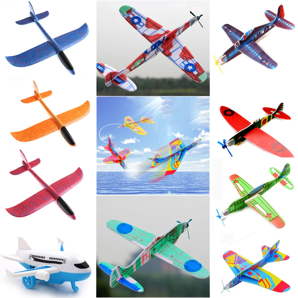 

2019 DIY Kids Toys Hand Throw Flying Glider Planes Foam Aeroplane Model Party Bag Fillers Flying Glider Plane Toys For Kids Game