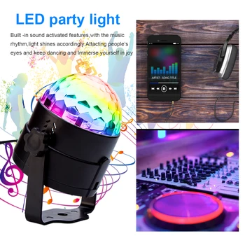 

7Color DJ Disco Ball Lumiere 3W Sound Activated Laser Projector RGB Stage Lighting effect Lamp Light Music Christmas KTV Party