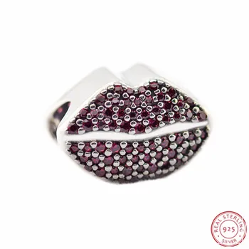 Valentine Day Gift 925 Sterling Silver Kissable Red Lips Beads with Red CZ DIY Fit PANDORA Charms for Women Jewelry Making FL679
Valentine Day Gift 925 Sterling Silver Kissable Red Lips Beads with Red CZ DIY Fit PANDORA Charms for Women Jewelry Making FL679