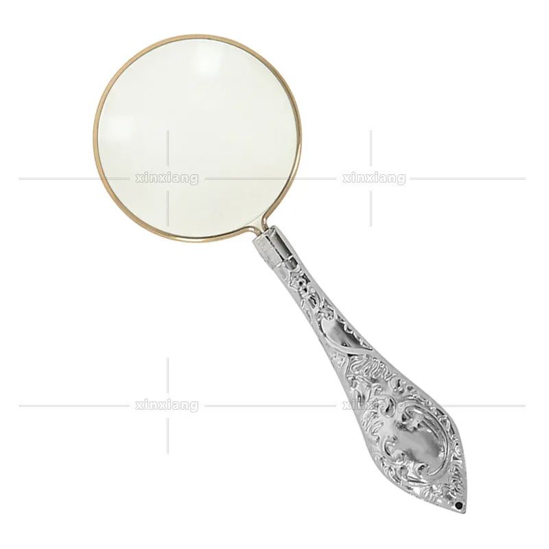 5X Silver 45mm Diameter Magnifier Glass Lens Upscale European All-metal Frame Magnifying Glass Loupe
5X Silver 45mm Diameter Magnifier Glass Lens Upscale European All-metal Frame Magnifying Glass Loupe