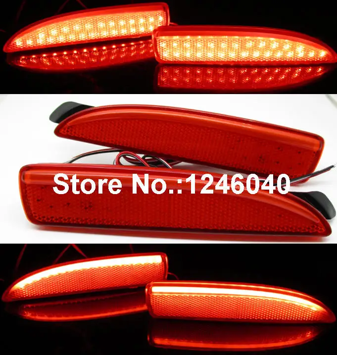 Red lens 48LED Rear reflector bumper light tail light brake light stop rear fog lamp for Mazda3 2014~ Mazda5 2013~ Mazda6 ATENZA
Red lens 48LED Rear reflector bumper light tail light brake light stop rear fog lamp for Mazda3 2014~ Mazda5 2013~ Mazda6 ATENZA