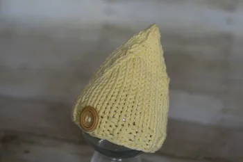 Baby Pixie Hat Newborn Photo Prop soft beanie Newborn Baby Photo Prop bonnet with Button, Yellow
Baby Pixie Hat Newborn Photo Prop soft beanie Newborn Baby Photo Prop bonnet with Button, Yellow