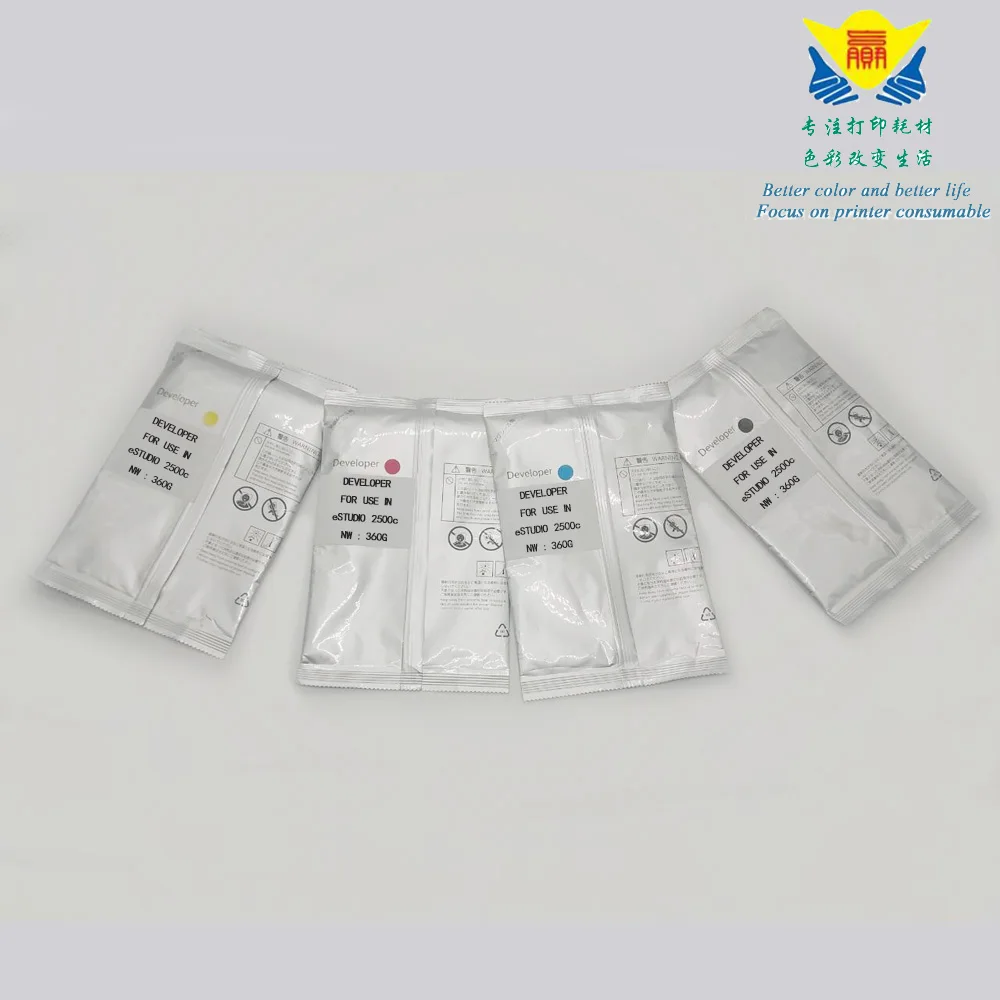 JIANYINGCHEN Compatible color Developer powder for Toshibas eSTUDIO 2500c 3500c 3510c laser printer (4 bags/lot) 360g per bag
JIANYINGCHEN Compatible color Developer powder for Toshibas eSTUDIO 2500c 3500c 3510c laser printer (4 bags/lot) 360g per bag
