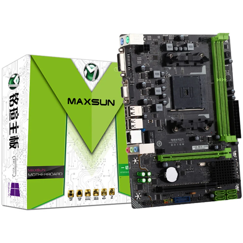 MAXSUN MS-A68GL+ M.2 Computer Gaming Motherboard Desktop Mainboard Systemboard for AMD A68 FM2/FM2+ Socket DDR3 with LED Light
MAXSUN MS-A68GL+ M.2 Computer Gaming Motherboard Desktop Mainboard Systemboard for AMD A68 FM2/FM2+ Socket DDR3 with LED Light