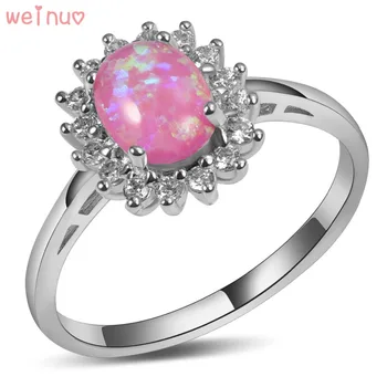 Weinuo Pink Fire Opal White Crystal Ring 925 Sterling Silver Top Quality Fancy Jewelry Wedding Ring Size 5 6 7 8 9 10 A361
Weinuo Pink Fire Opal White Crystal Ring 925 Sterling Silver Top Quality Fancy Jewelry Wedding Ring Size 5 6 7 8 9 10 A361