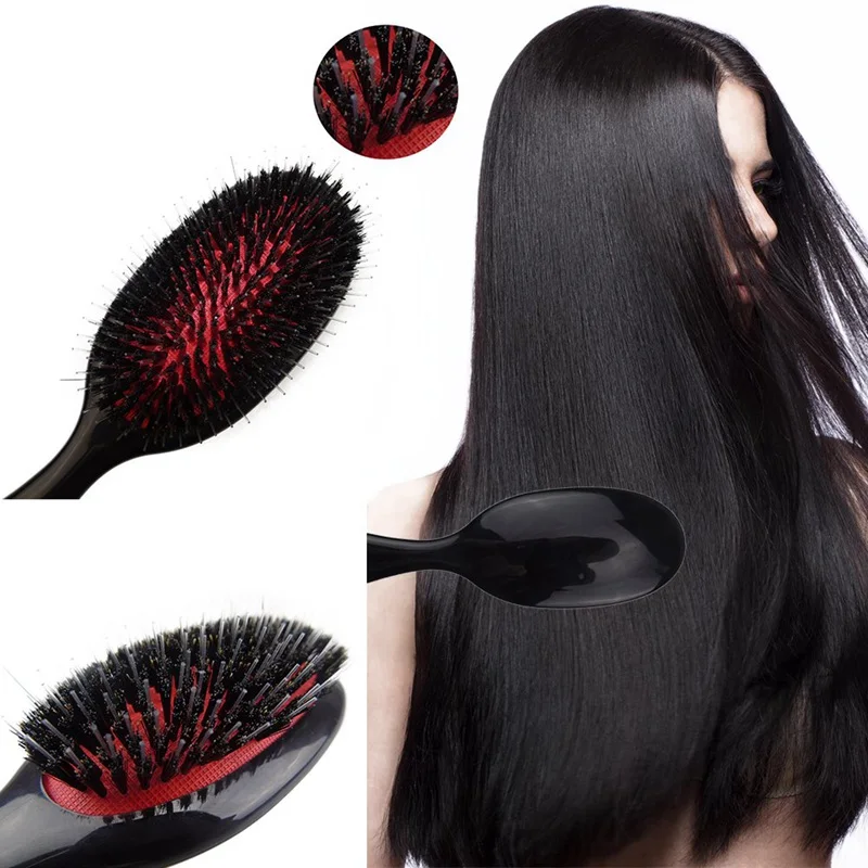 Hair Comb For Beauty Scalp Massage Hairbrush Comb Oval Anti-static Paddle Comb Hair Styling Tool Boar Bristle & Nylon Hair Brush
Hair Comb For Beauty Scalp Massage Hairbrush Comb Oval Anti-static Paddle Comb Hair Styling Tool Boar Bristle & Nylon Hair Brush