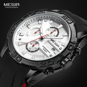 MEGIR 2019 Sports Chronograph Quartz Watches for Men Silicone Strap Military Army Luminous Waterproof Wrist Watch Relogio
MEGIR 2019 Sports Chronograph Quartz Watches for Men Silicone Strap Military Army Luminous Waterproof Wrist Watch Relogio