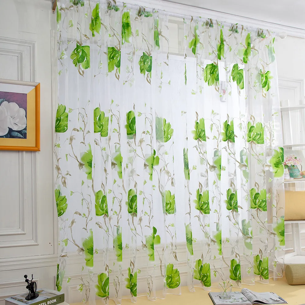 Vines Leaves Printing Tulle Curtain Door Window Drape Panel Sheer Scarf Valances European Modern Elegant For Living Room Bedroom
Vines Leaves Printing Tulle Curtain Door Window Drape Panel Sheer Scarf Valances European Modern Elegant For Living Room Bedroom