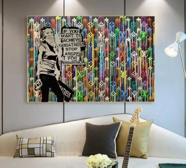 Abstract modern art hand painted alec pop art on canvas graffiti street art good for bedroom decoration
Abstract modern art hand painted alec pop art on canvas graffiti street art good for bedroom decoration