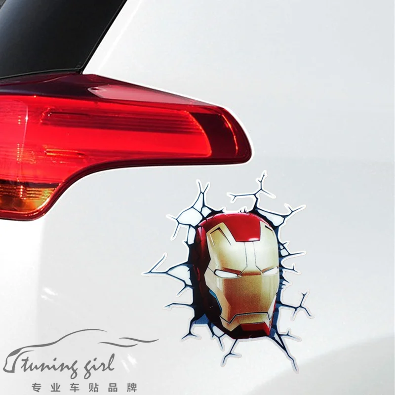 Lifelike Cool 3D Creative Peeking Auto Body Motors Graphics Decals Car Stickers