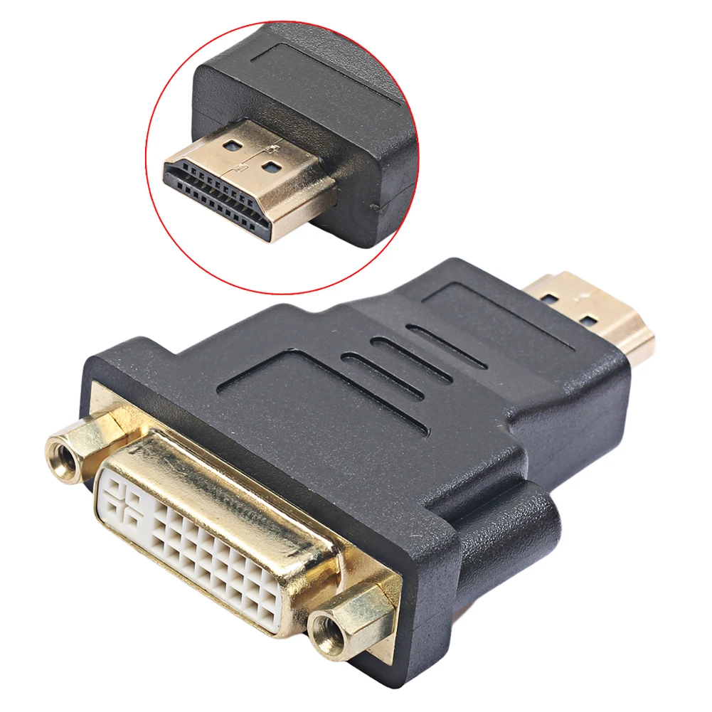 DVI-I Dual Link 24+5pin Female to HDMI Male Gold Plated Converter Adapter for HDTV DVD LCD
DVI-I Dual Link 24+5pin Female to HDMI Male Gold Plated Converter Adapter for HDTV DVD LCD