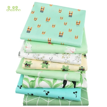 Chainho,8pcs/Lot,Green Cartoon Series,Printed Twill Cotton Fabric,Patchwork Cloth,DIY Sewing Quilting Material For Baby&Children 
Chainho,8pcs/Lot,Green Cartoon Series,Printed Twill Cotton Fabric,Patchwork Cloth,DIY Sewing Quilting Material For Baby&Children