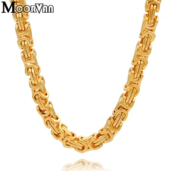 Moorvan Cool 2015 new necklace for men byzantine link chain 316l stainless steel jewelry gold color hiphop style VN144
Moorvan Cool 2015 new necklace for men byzantine link chain 316l stainless steel jewelry gold color hiphop style VN144