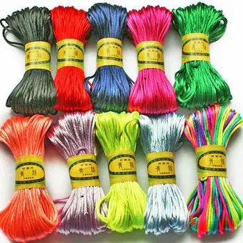 Satin Rattail Silk Macrame Cord Nylon braid Shambhala DIY Chinese Knot Bracelets Necklace Jewelry Accessory Finding 2.5mm 20m
Satin Rattail Silk Macrame Cord Nylon braid Shambhala DIY Chinese Knot Bracelets Necklace Jewelry Accessory Finding 2.5mm 20m