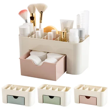 Plastic Cosmetic Storage Box with Small Drawer Jewelry Sundries Desk Container 669
Plastic Cosmetic Storage Box with Small Drawer Jewelry Sundries Desk Container 669