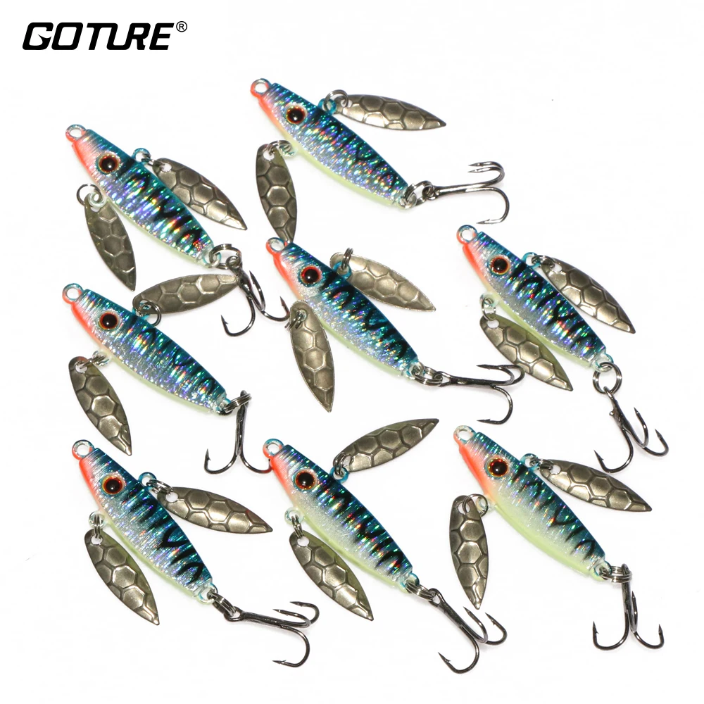 Goture 8 Pcs/lot Winter Fishing Lure Spinner Bait Spoon 7g 5cm Artificial Bait Ice Fishing Jig Fishing Tackle 4 Color Available
Goture 8 Pcs/lot Winter Fishing Lure Spinner Bait Spoon 7g 5cm Artificial Bait Ice Fishing Jig Fishing Tackle 4 Color Available