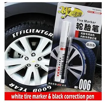 White tire marker and black Correction pen set Universal Waterproof Permanent oil based Paint Markers Car Tyre Tire Tread Rubber
White tire marker and black Correction pen set Universal Waterproof Permanent oil based Paint Markers Car Tyre Tire Tread Rubber