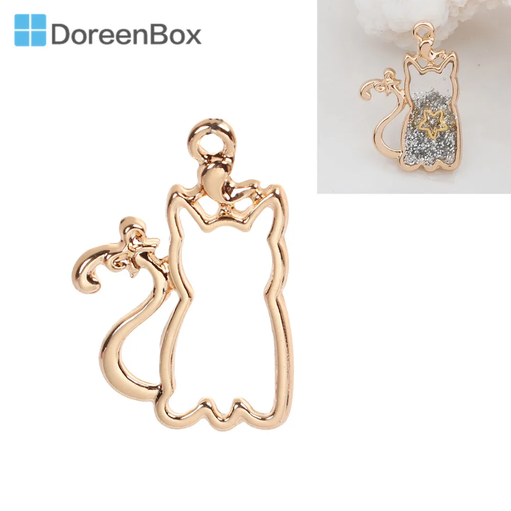 Doreen Box Gold Color Handmake Zinc Based Alloy Open Back Bezel Kawaii Cat Shape Pendants For DIY Resin Drop 27x17mm, 1 Piece
Doreen Box Gold Color Handmake Zinc Based Alloy Open Back Bezel Kawaii Cat Shape Pendants For DIY Resin Drop 27x17mm, 1 Piece