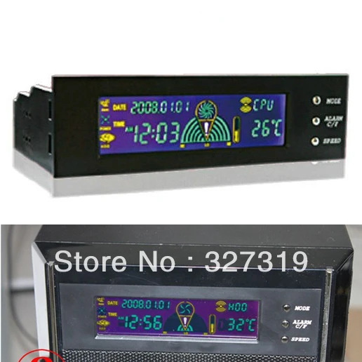 Hotsale 5.25" LCD Panel Fan Speed Controller CPU HD C/F Temp Temperature Sensor FOR PC
Hotsale 5.25" LCD Panel Fan Speed Controller CPU HD C/F Temp Temperature Sensor FOR PC