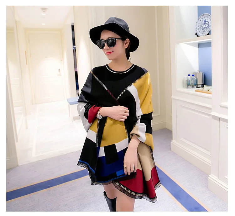 2016 New Brand Women's Winter Poncho Vintage Blanket Women's Lady Knit Shawl Cape Cashmere Scarf Poncho Christmas gift for women
2016 New Brand Women's Winter Poncho Vintage Blanket Women's Lady Knit Shawl Cape Cashmere Scarf Poncho Christmas gift for women