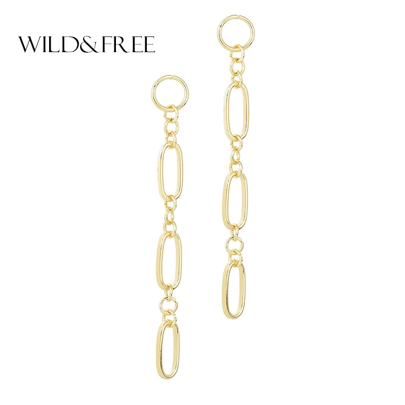 Wild&Free Trending Gold Color Long Drop Earrings Punk Copper Big Link Chain Dangle Earring For Women Party Anniversary Gift
Wild&Free Trending Gold Color Long Drop Earrings Punk Copper Big Link Chain Dangle Earring For Women Party Anniversary Gift