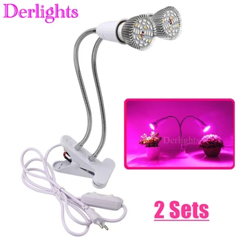 2 Sets Dual Head 28W LED Grow Light 360 Flexible Plant Lamp Holder Clip For Indoor Plant Flower Vegetable Greenhouse Hydroponics
2 Sets Dual Head 28W LED Grow Light 360 Flexible Plant Lamp Holder Clip For Indoor Plant Flower Vegetable Greenhouse Hydroponics
