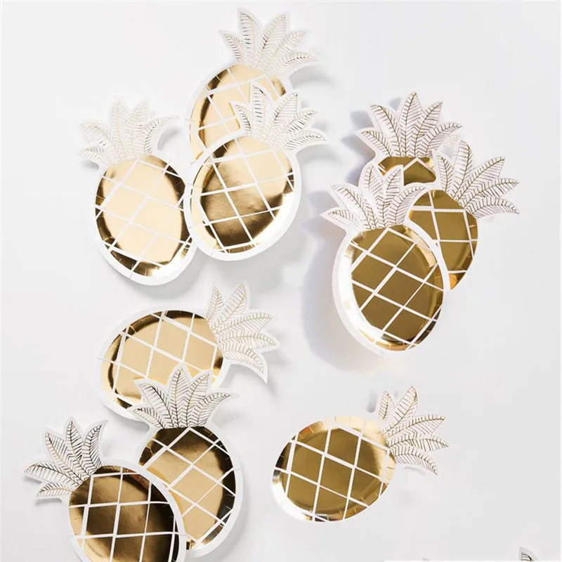 8pcs/bag Gold Pineapple Paper Plates Disposable Wedding Birthday Fruit Tableware Party Decoration
8pcs/bag Gold Pineapple Paper Plates Disposable Wedding Birthday Fruit Tableware Party Decoration