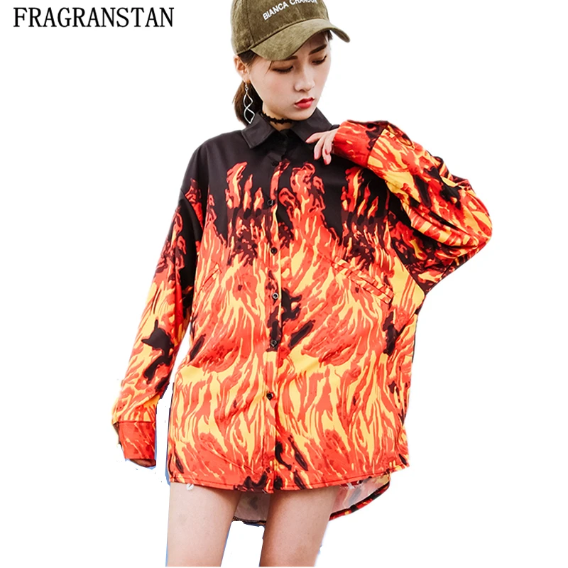2018 Female Spring Summer New Long Sleeve Shirt Oversize Women Plus Size Loose Flame Print Tops Harajuku Personality Blouse Y299
2018 Female Spring Summer New Long Sleeve Shirt Oversize Women Plus Size Loose Flame Print Tops Harajuku Personality Blouse Y299