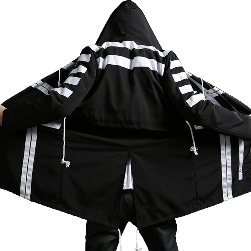European American Style Mens Avant-garde Hooded Trench Coat Men Full Sleeve Loose Streetwear Hip Hop Cloak Outerwear 532
European American Style Mens Avant-garde Hooded Trench Coat Men Full Sleeve Loose Streetwear Hip Hop Cloak Outerwear 532