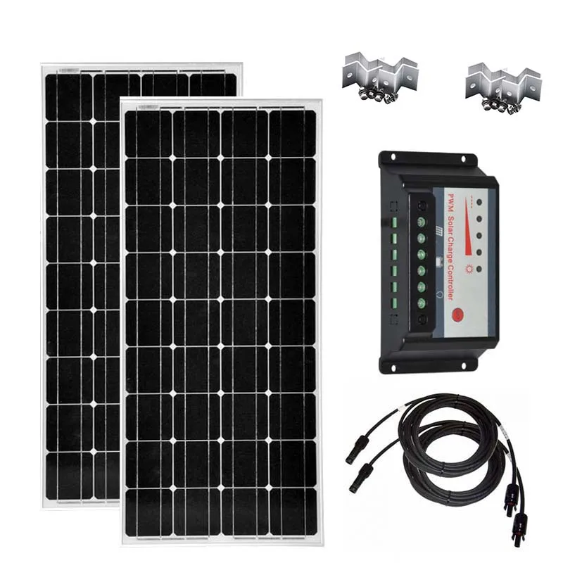 Monocrystalline Solar Panel 12v 100w 2Pcs Solar Charge Controller 12v/24v 30A PWM Caravan Car Camping Outdoor Rv Roof Motorhome
Monocrystalline Solar Panel 12v 100w 2Pcs Solar Charge Controller 12v/24v 30A PWM Caravan Car Camping Outdoor Rv Roof Motorhome