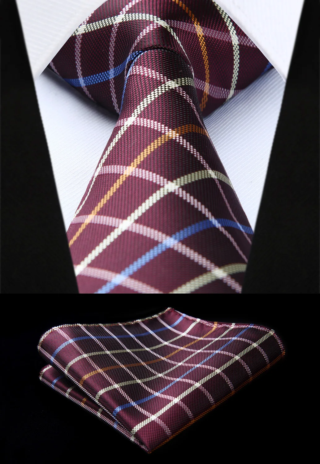 TC813P8S Plaid Burgundy Blue Check 3.4" Silk Tie Party Wedding Handkerchief Set Woven Classic Men Tie Necktie
TC813P8S Plaid Burgundy Blue Check 3.4" Silk Tie Party Wedding Handkerchief Set Woven Classic Men Tie Necktie