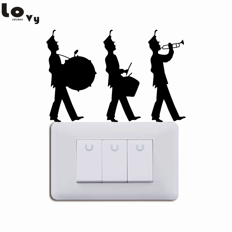 Marching Band Switch Sticker - Three Musician Wall Sticker - Music Instruments Drummer Decal
Marching Band Switch Sticker - Three Musician Wall Sticker - Music Instruments Drummer Decal