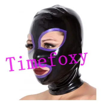 100%Latex Face mask Latex Fetish Hoods Purple Trims Halloween hood mask Rubber mask 
100%Latex Face mask Latex Fetish Hoods Purple Trims Halloween hood mask Rubber mask