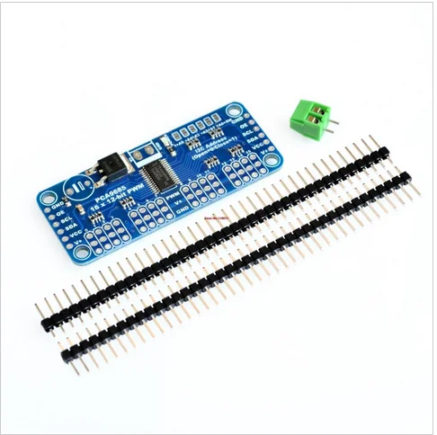 16 Channel 12-bit PWM/Servo Driver-I2C interface-PCA9685 or Raspberry pi shield module servo shield
16 Channel 12-bit PWM/Servo Driver-I2C interface-PCA9685 or Raspberry pi shield module servo shield