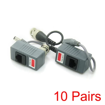 10x RJ45 Transceiver UTP Balun BNC Video DC Power Twisted Pair CAT5 For CCTV
10x RJ45 Transceiver UTP Balun BNC Video DC Power Twisted Pair CAT5 For CCTV