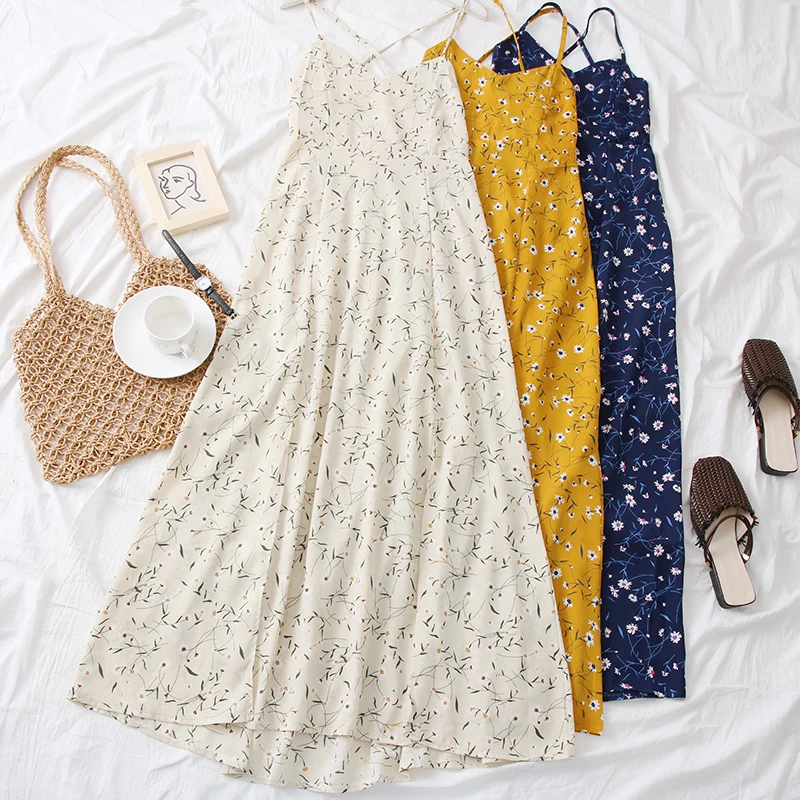 SKOONHEID Long Backless Floral Women Strap Maxi Dress Korean Cross Holiday Beach Summer Boho Split Chiffon Flower Print Sundress
SKOONHEID Long Backless Floral Women Strap Maxi Dress Korean Cross Holiday Beach Summer Boho Split Chiffon Flower Print Sundress