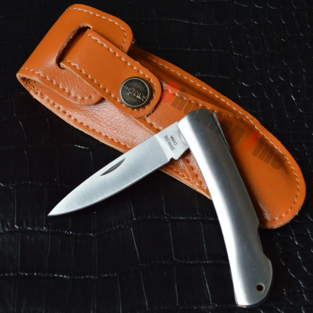 Christmas Gift Pure Stainless Steel Pocket Knife High Quality Mini Folding Knife with Leather Case package
Christmas Gift Pure Stainless Steel Pocket Knife High Quality Mini Folding Knife with Leather Case package