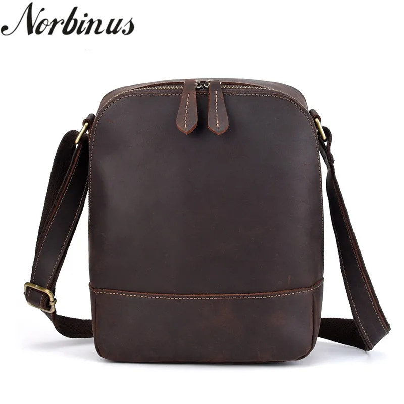 Norbinus Vintage Men's Shoulder Bag Genuine Leathers Messenger Crossbody Bags Zipper Pouch Male Real Leather Handbags Travel Bag
Norbinus Vintage Men's Shoulder Bag Genuine Leathers Messenger Crossbody Bags Zipper Pouch Male Real Leather Handbags Travel Bag