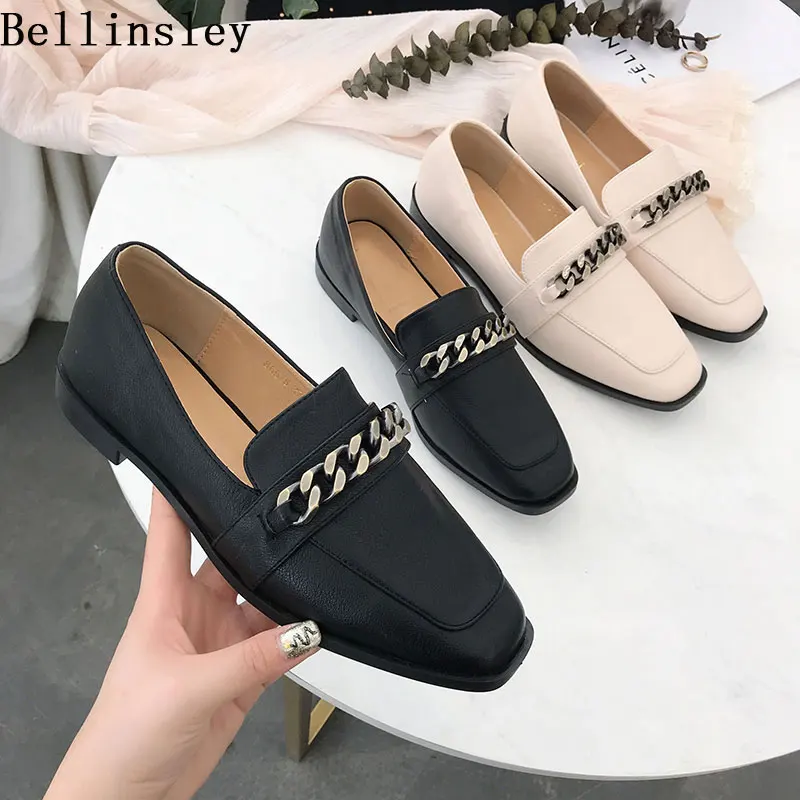 Bellinsley Women Flats Shoes 2019 New Spring Women Flat Loafers Slip On Metal Chain Decoration Women Flats Zapatos Mujer
Bellinsley Women Flats Shoes 2019 New Spring Women Flat Loafers Slip On Metal Chain Decoration Women Flats Zapatos Mujer