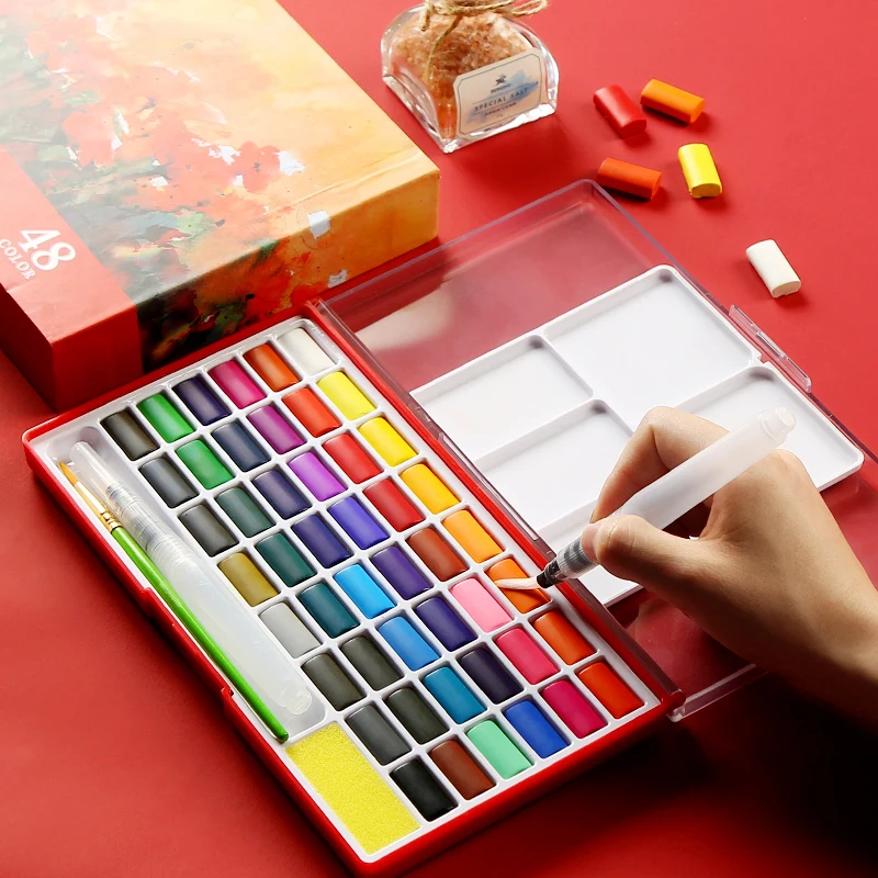 Watercolor paint solid set 36 color 48 color gouache paint children's brush tool beginner student art supplies
Watercolor paint solid set 36 color 48 color gouache paint children's brush tool beginner student art supplies