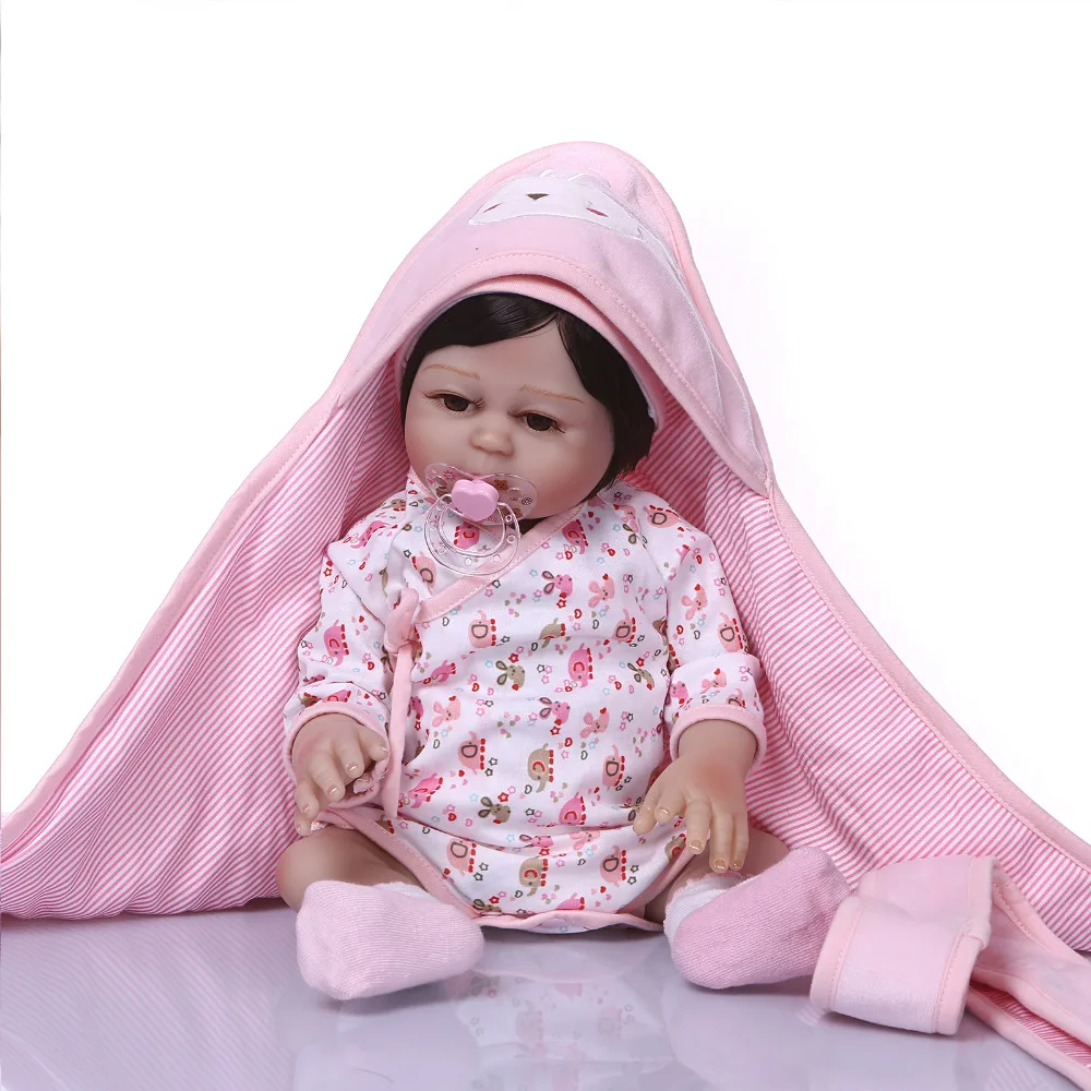 Nicery 19inch 48cm Bebe Reborn Doll Hard Silicone Boy Girl Toy Reborn Baby Doll Gift for Children Pink Blanket White Jumpsuit
Nicery 19inch 48cm Bebe Reborn Doll Hard Silicone Boy Girl Toy Reborn Baby Doll Gift for Children Pink Blanket White Jumpsuit