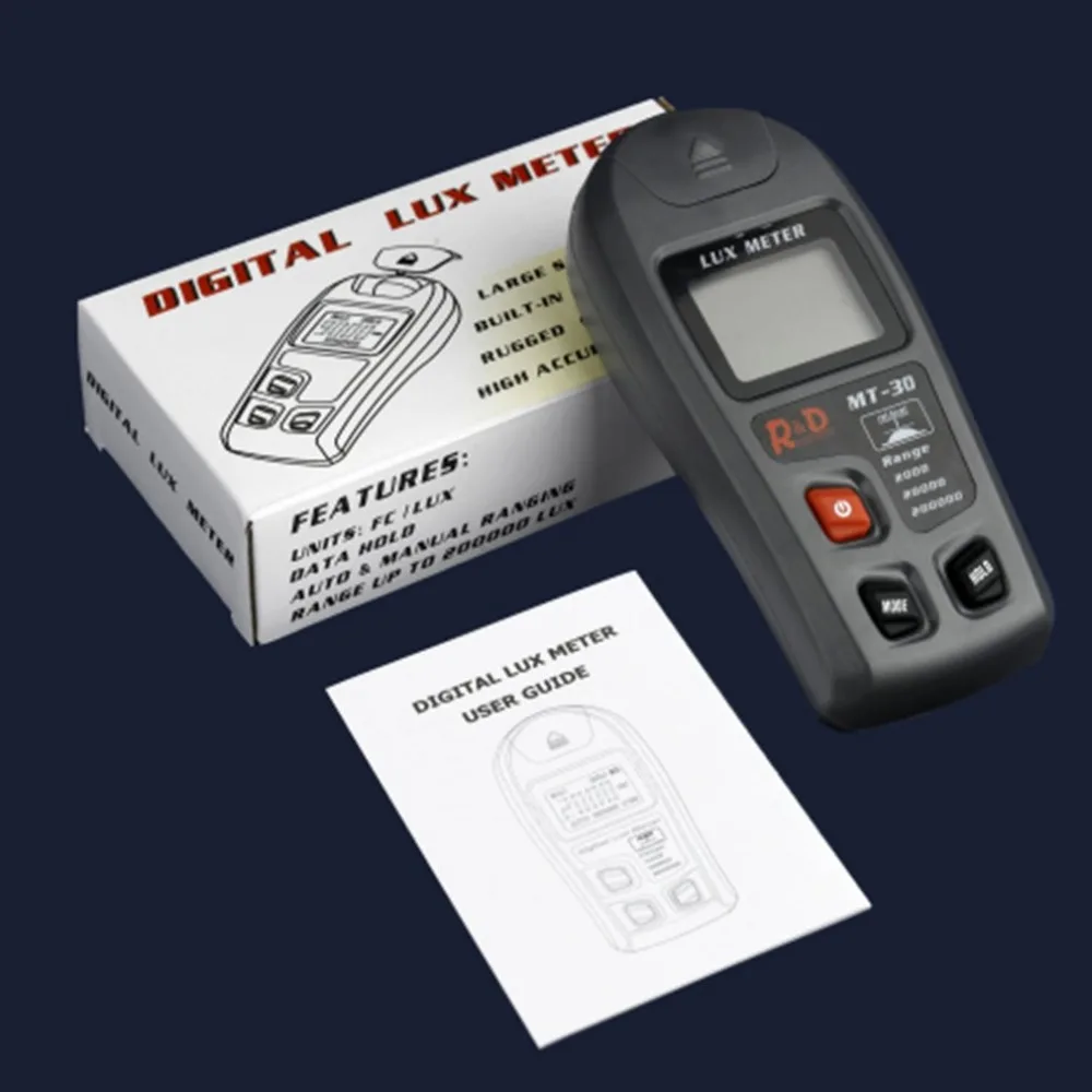 MT-30 Digital Luxmeter LCD Display Light Meter Environmental Testing Illuminometer Sensor Large Photometer Measuring Tool Meter
MT-30 Digital Luxmeter LCD Display Light Meter Environmental Testing Illuminometer Sensor Large Photometer Measuring Tool Meter