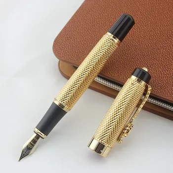 Advanced Jinhao All Colour Luxury Dragon Bright Gold squares Barrel Business office fountain Pen Broad Nib New Ink pen Gift box
Advanced Jinhao All Colour Luxury Dragon Bright Gold squares Barrel Business office fountain Pen Broad Nib New Ink pen Gift box