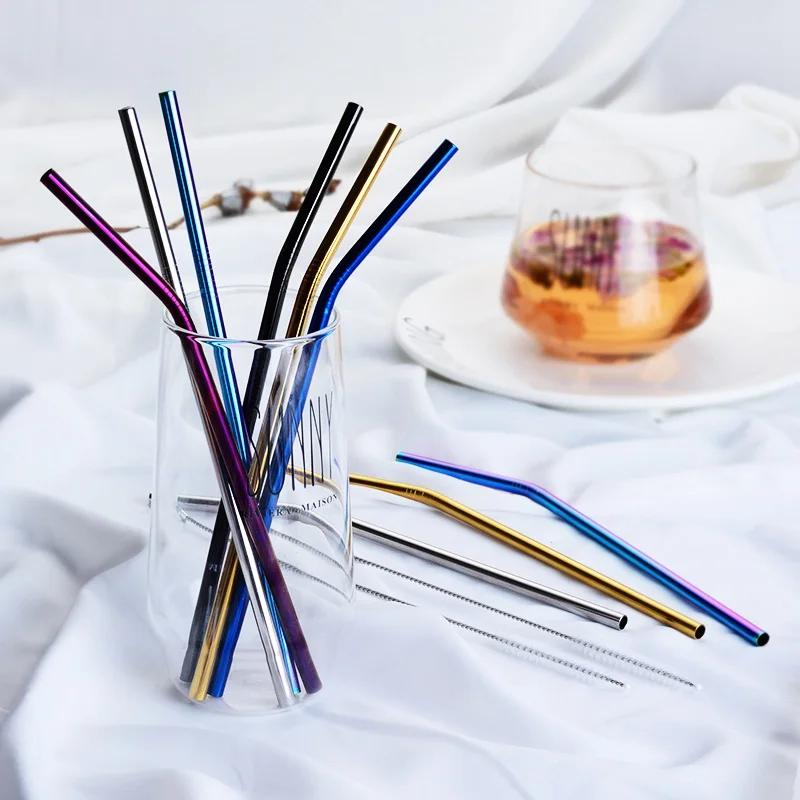 IVYSHION 1/2/4pcs Stainless Steel Straw Metal Straw With Cleaner Brush For Home Party Barware Gadgets Reusable Drinking Straw
IVYSHION 1/2/4pcs Stainless Steel Straw Metal Straw With Cleaner Brush For Home Party Barware Gadgets Reusable Drinking Straw