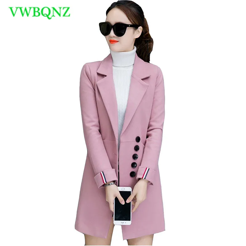 Women Korean Woolen Coat Autumn Winter Slim Long Wool coats Womens Elegant Long sleeve Single-breasted Dark brown Overcoat A152
Women Korean Woolen Coat Autumn Winter Slim Long Wool coats Womens Elegant Long sleeve Single-breasted Dark brown Overcoat A152